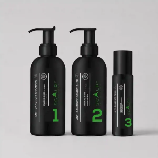ScalpDr Anti-Dandruff Kit: Shampoo (300ml) + Conditioner (300ml) + Tonic (100ml) (1 Each)