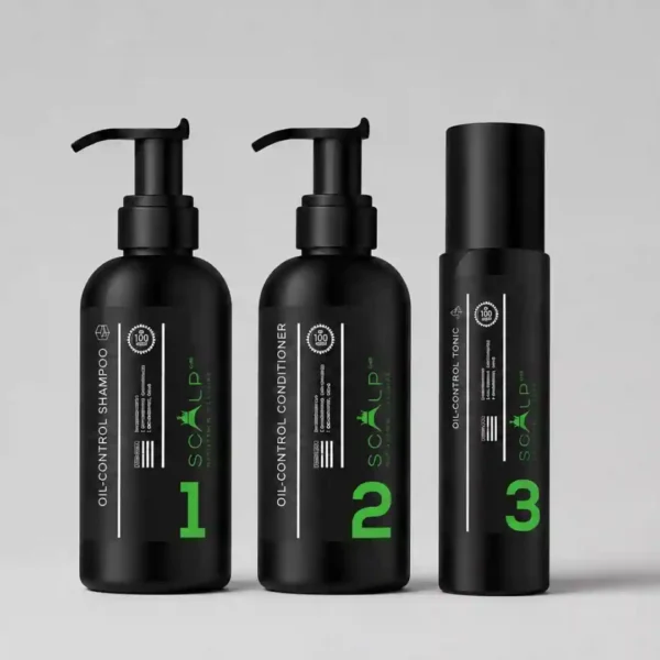 ScalpDr Oil Control Kit: Shampoo (300ml) + Conditioner (300ml) + Tonic (100ml) (1 Each)