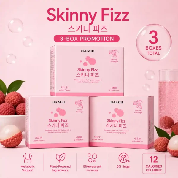 SKINNY FIZZ – Lychee (3 Boxes)