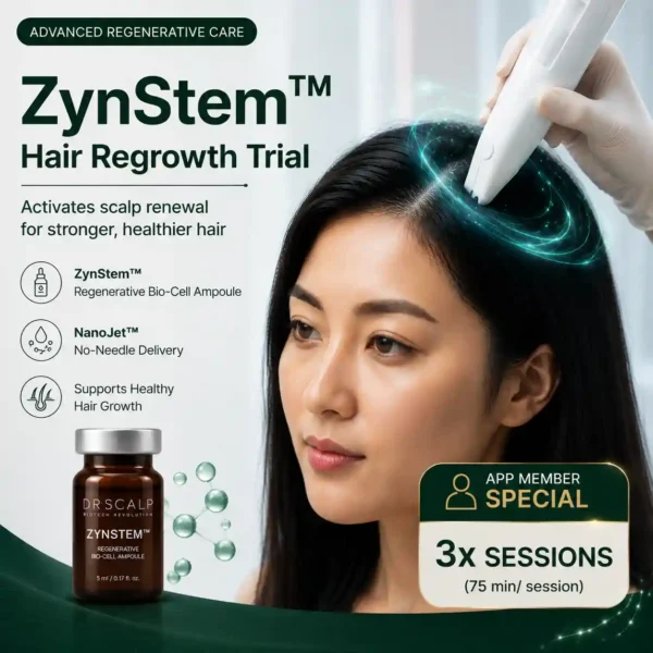 Zynstem Hair Regrowth 3 Sessions (75 mins per session)